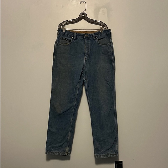 Men’s Duluth Trading Co. Flannel Lined Straight Leg Jeans - Picture 1 of 7